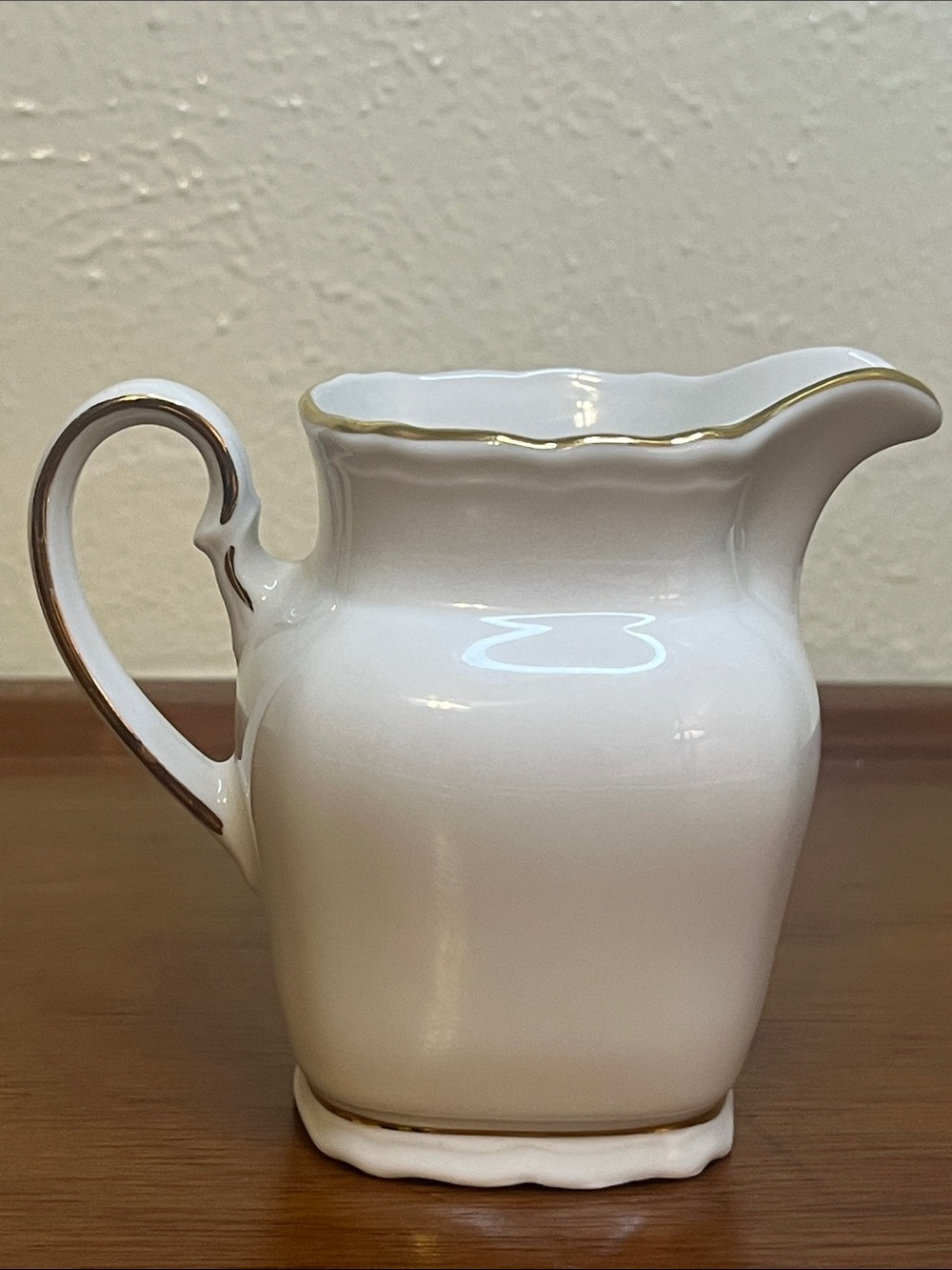Vintage Winterling White Porcelain Creamer W/ Delicate Gold Finishes. Bavaria.